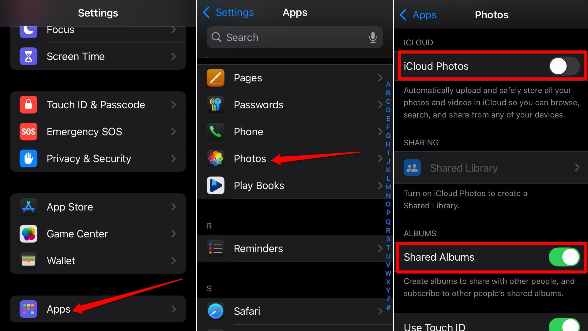 How to Backup Only Selected Photos to iCloud on iPhone 3 enable shared albums on iPhone