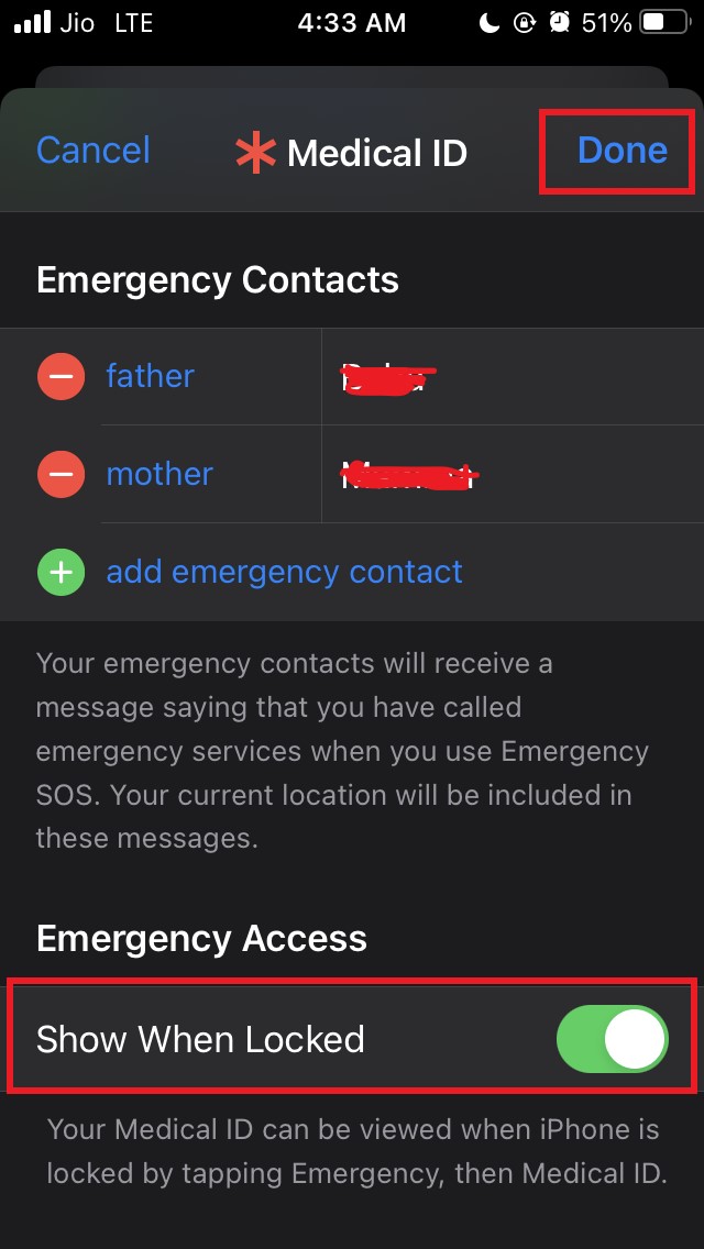 enable show when locked
