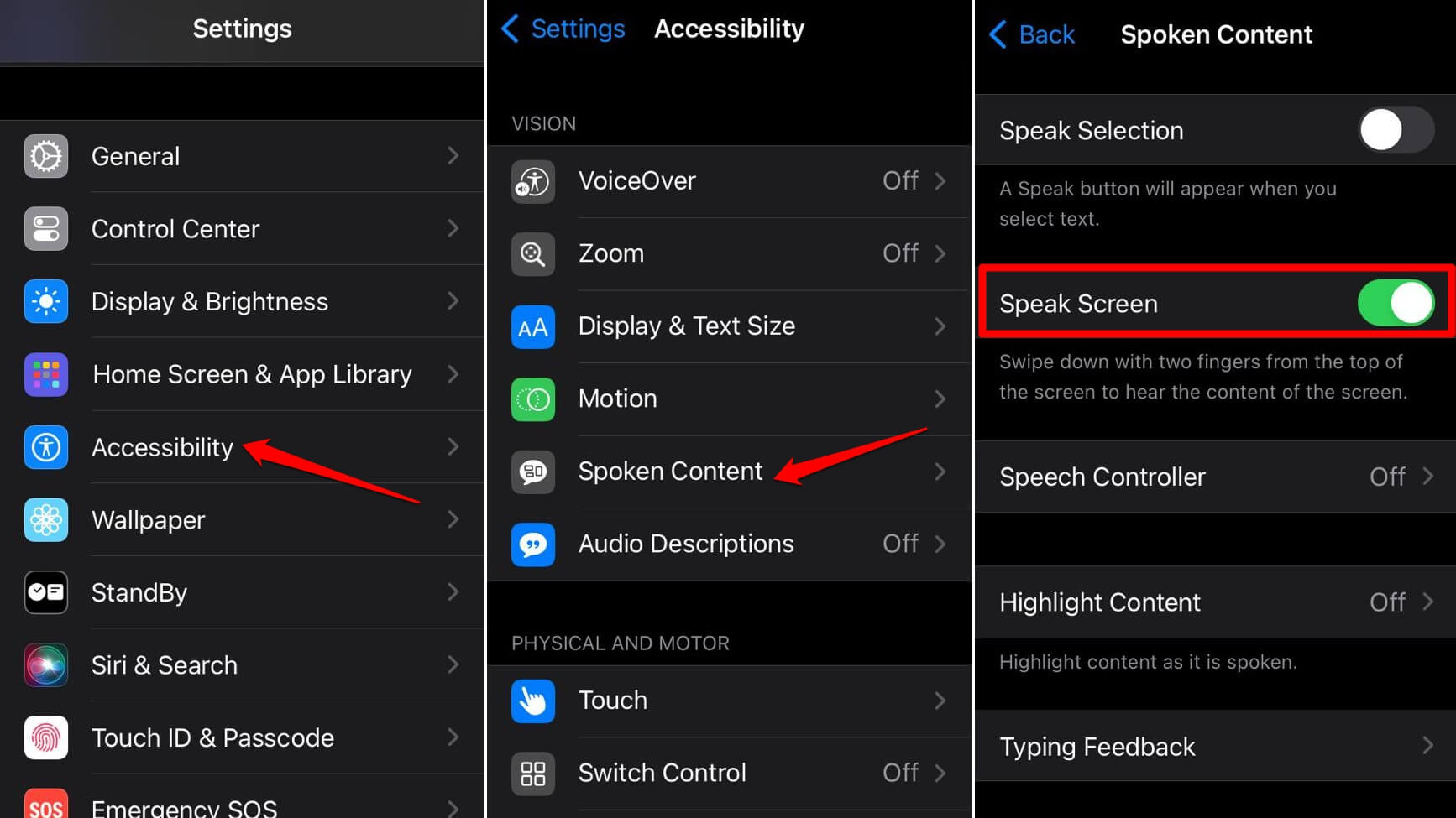 How to Read Aloud a Webpage on Safari on iPhone 5 enable speak screen on iPhone
