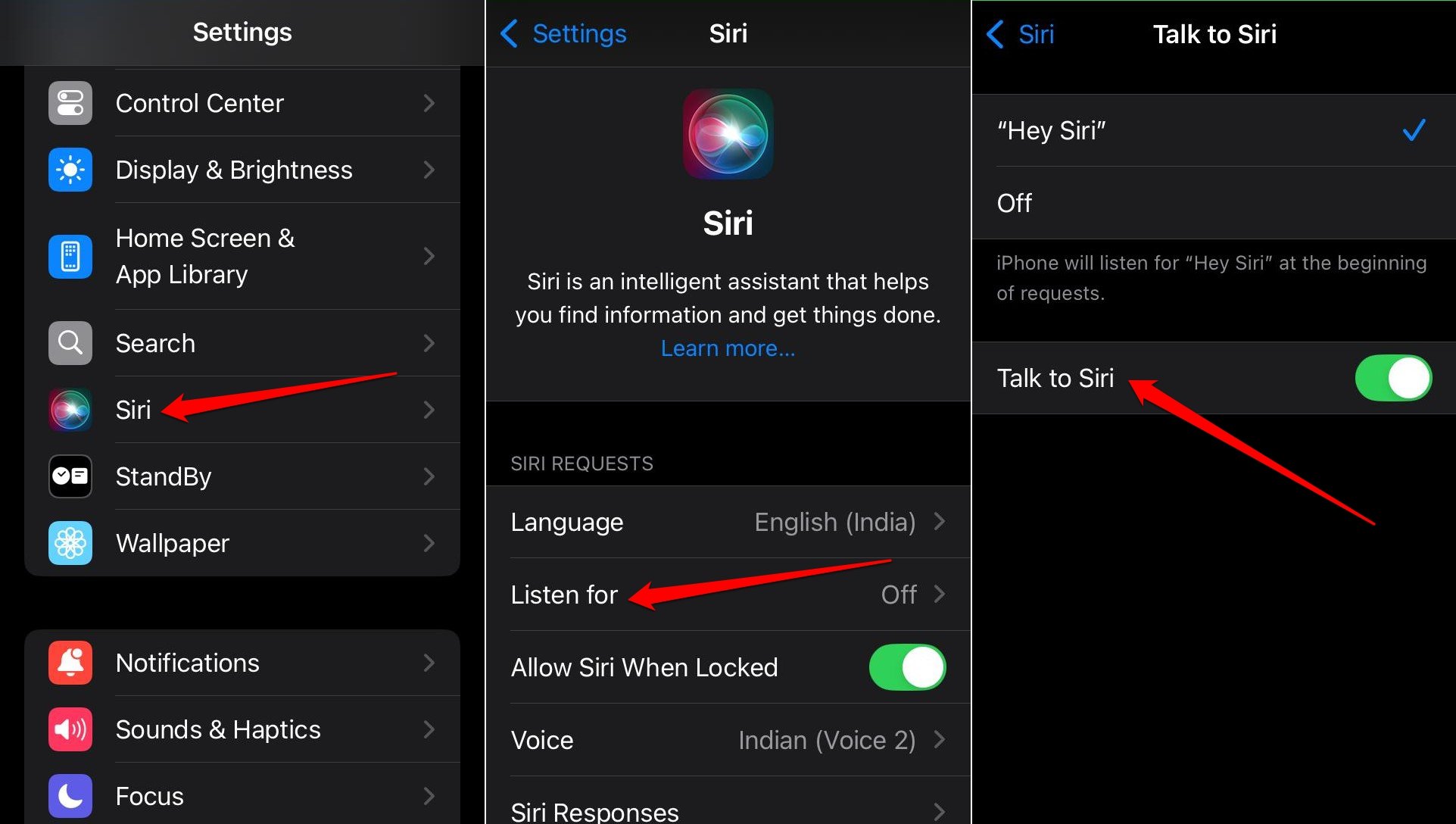 How to Reset Siri on Your iPhone? 2 enable talk to Siri on iPhone