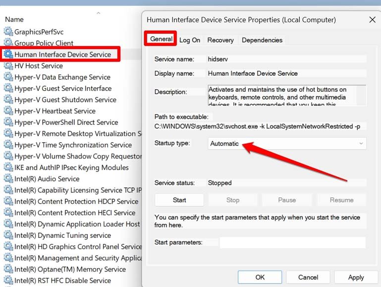 How to Fix VLC Shortcuts Not Working Problem in Windows 11? 12 enable the Human interface device services