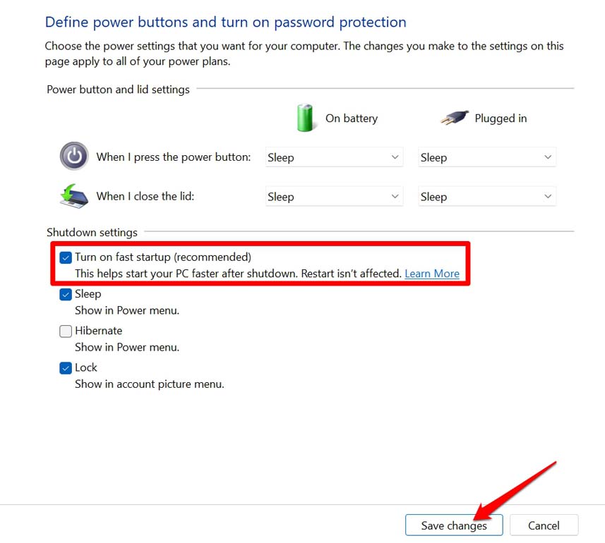 How To Fix Windows 11 Slow Startup Time? 11 enable turn on fast startup