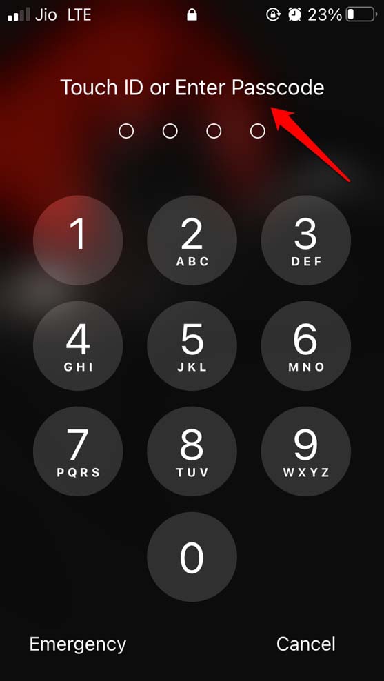 How to Reset iPhone without iTunes When you Forgot the Passcode? 2 enter passcode