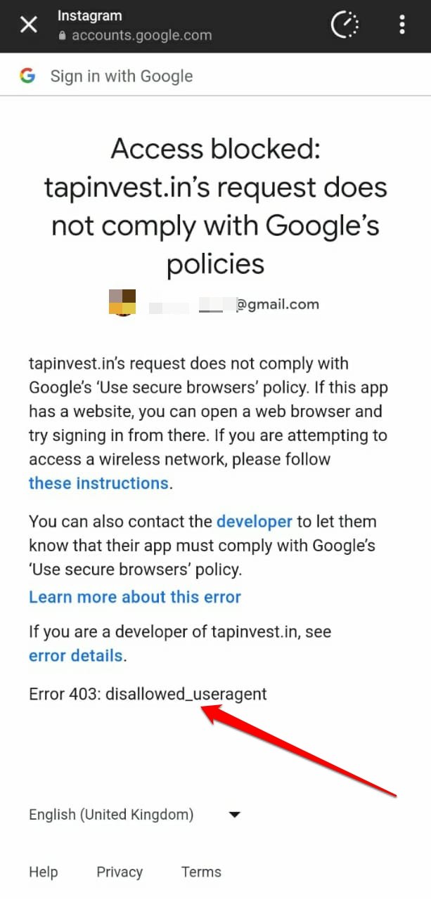 Fix Access Blocked: Site does not Comply with Google's Policy 3 error 403 disallowed useragent fixed