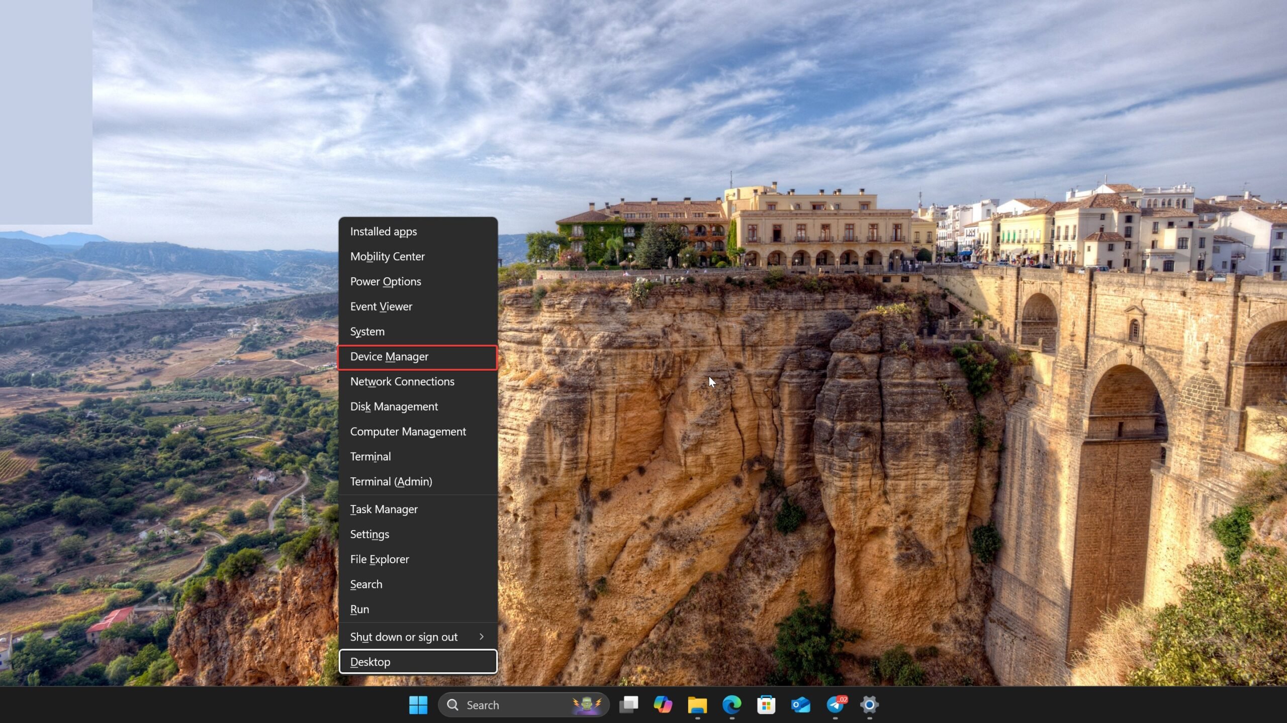 How to Fix No Wi-Fi Toggle in Action Center on Windows 11 3 Open Device Manager
