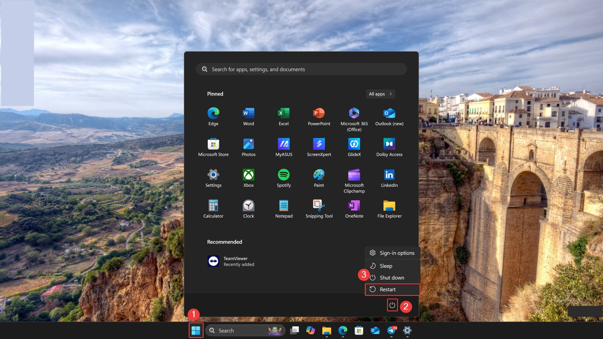 How to Fix No Wi-Fi Toggle in Action Center on Windows 11 2 Restart your computer