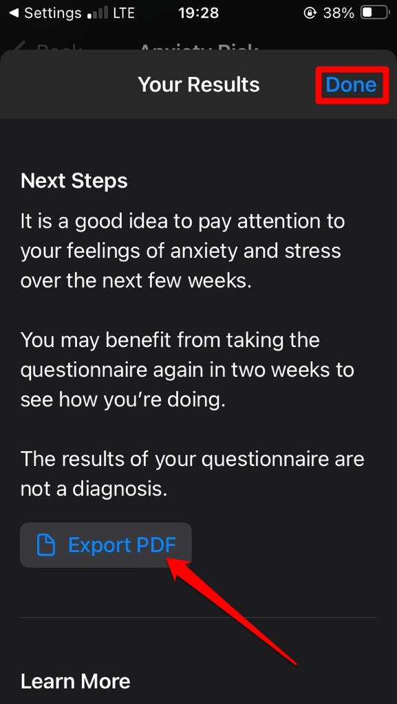 How to Use Mental Wellbeing in Health App in iOS 17? 8 export the mental wellbeing data in PDF