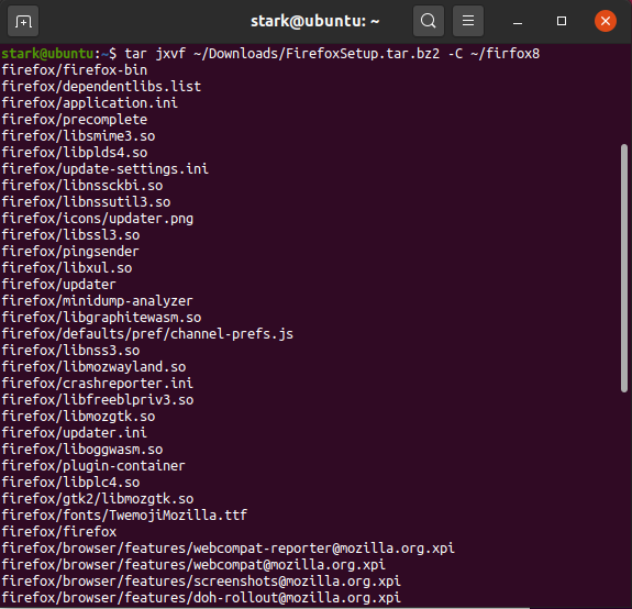 Firefox for Linux | Complete Installation Guide 17 extraction