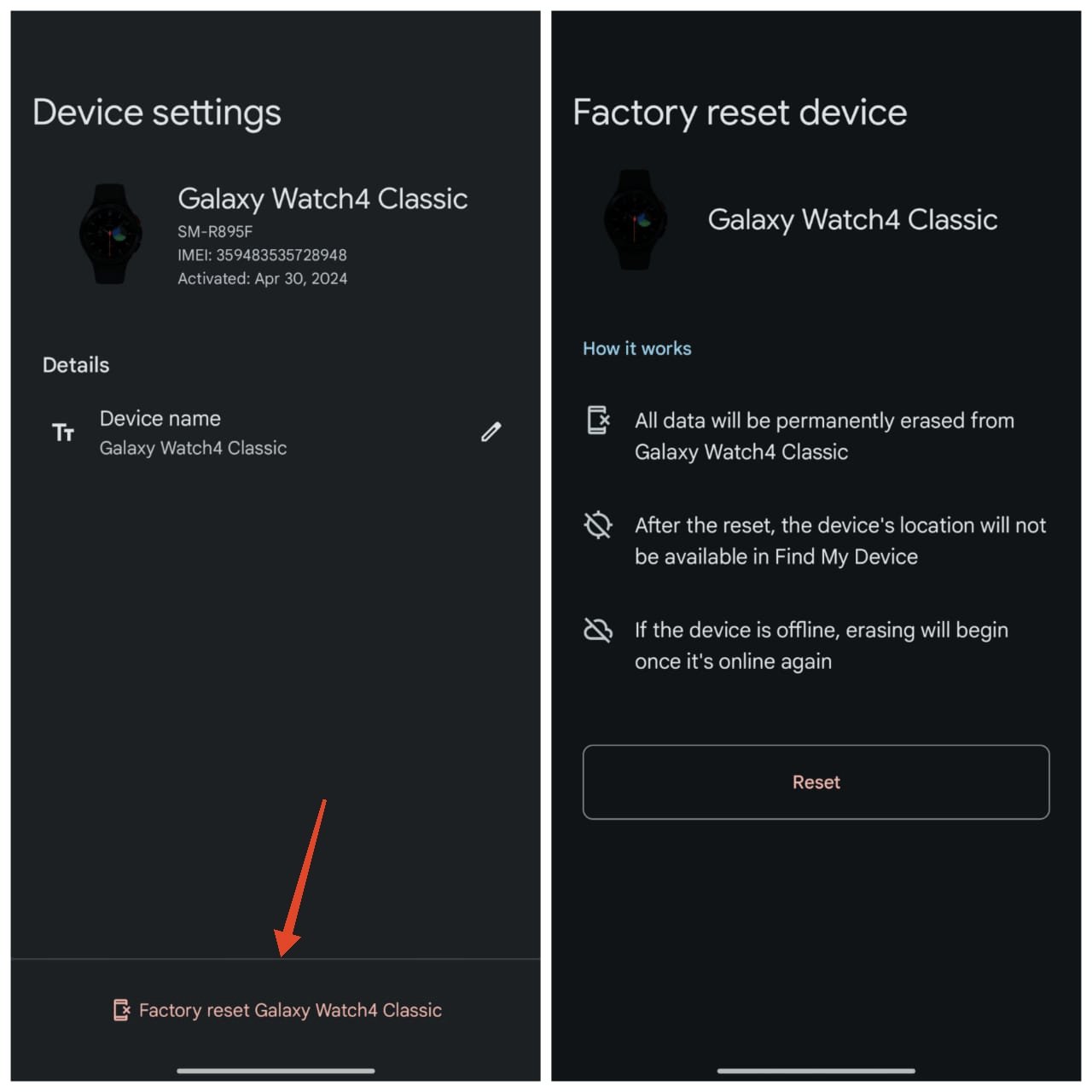 What to do if you Forgot Galaxy Watch Password? 5 factory reset your Galaxy watch using find my device