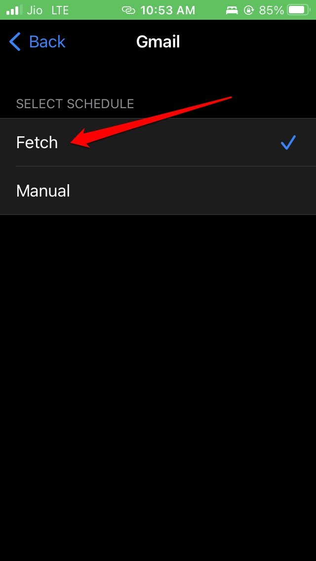 How to Fix Google Keep Not Syncing on iPhone? 8 fetch from Gmail enabled