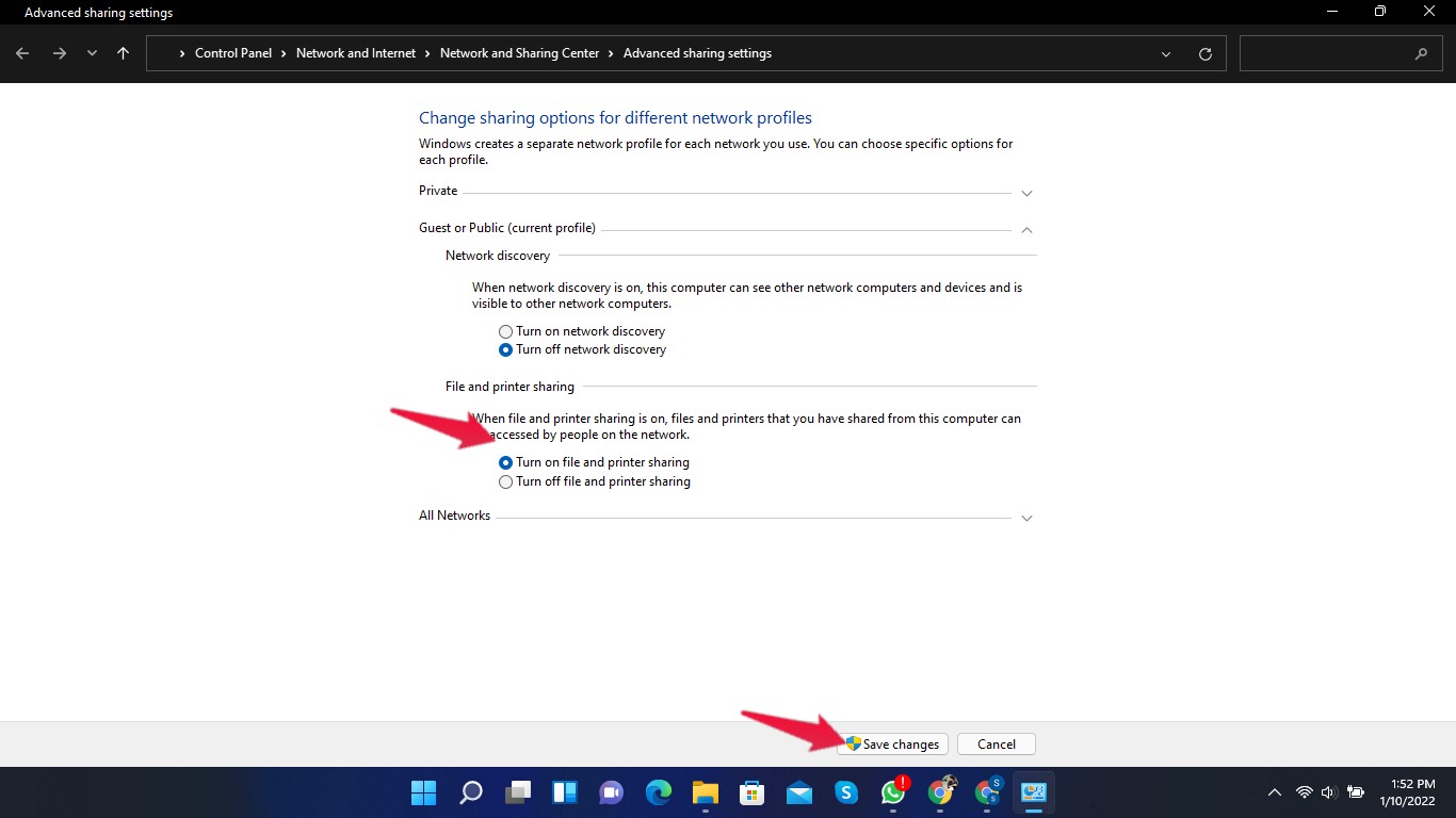 How to Fix Windows 11 Cannot Access Shared Folder Error? 16 file-and-printer-sharing