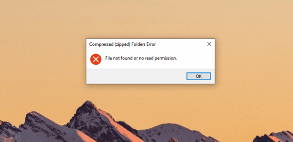 File Not Found or No Read Permission