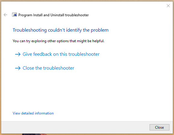 find any problem with the package or installer