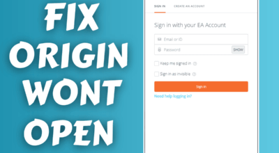 fix origin won't open in Windows 11