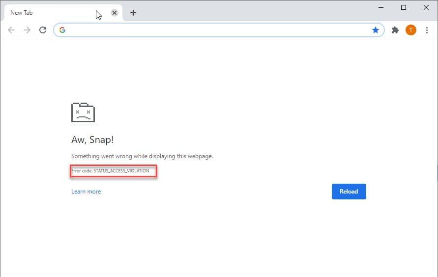 Fix Status_Access_Violation Aw, Snap Error in Chromium Browser 1 fix-status-access-violation-aw-snap-error