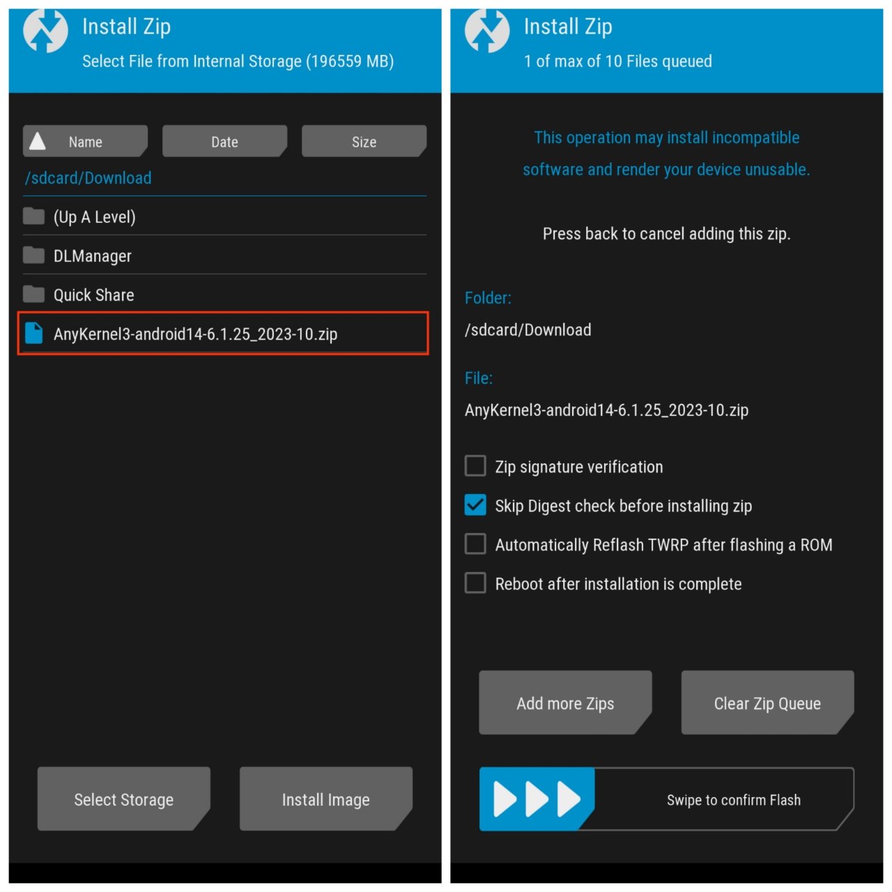 flash AnyKernel3 ZIP
