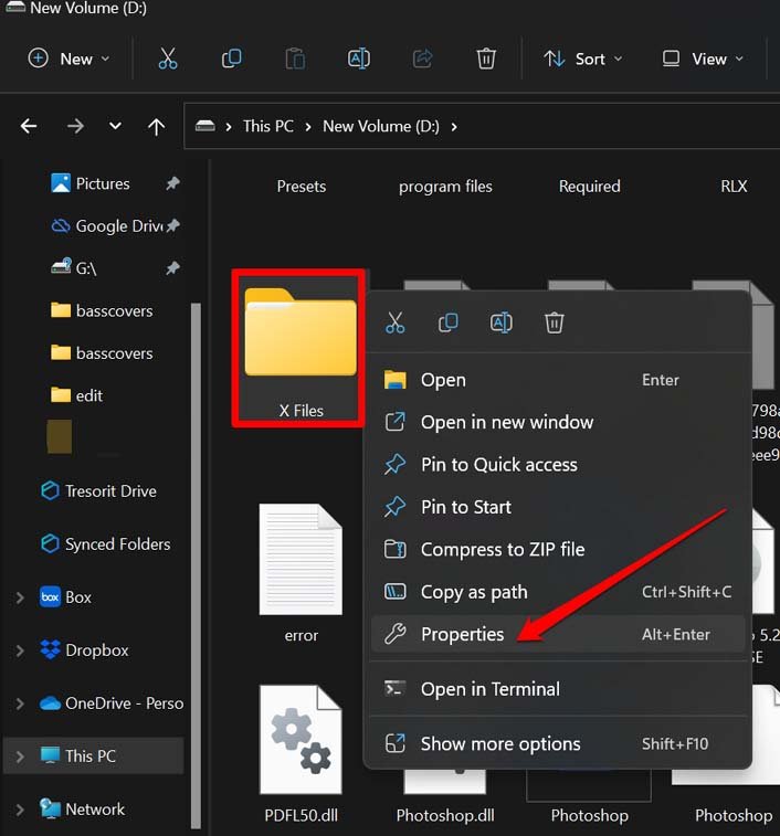 How to Fix Black Background Behind Folder Icon in Windows 11? 14 folder properties