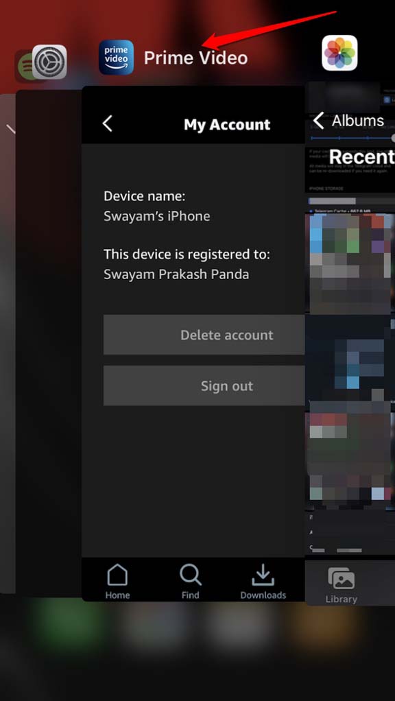 force close Amazon prime video