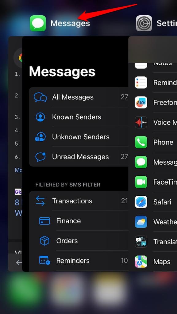 How to Fix Stickers Not Working in Messages App on iPhone 2 force close Messages app iPhone