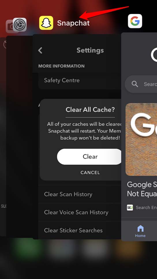 Snapchat Memories Won't Appear on iPhone: How to Fix? 9 force quit Snapchat