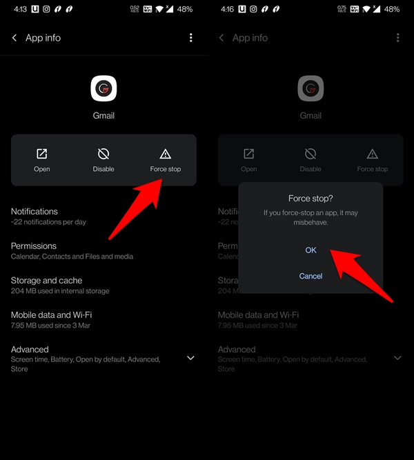 Gmail App Not working on Android: Top Ways to Fix! 4 force stop fix the gmail app not working on android