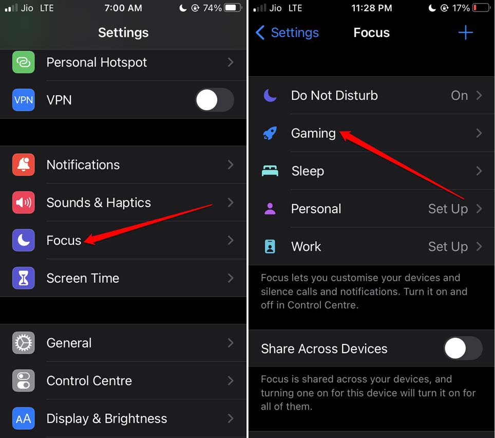 How to Use Focus Mode While Playing Games on iOS 16? 11 gaming focus iOS