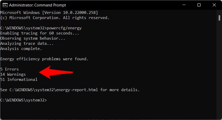 generate battery report via CMD