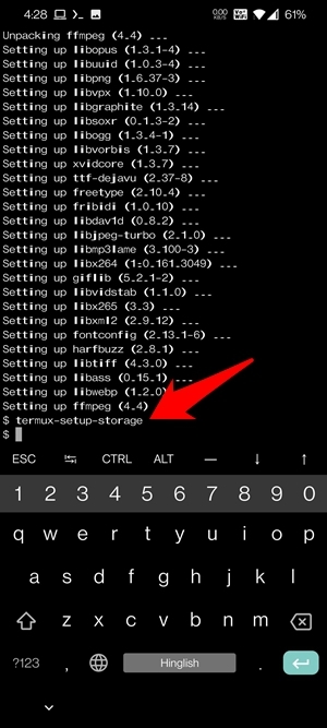 give it the required storage permission using the following code