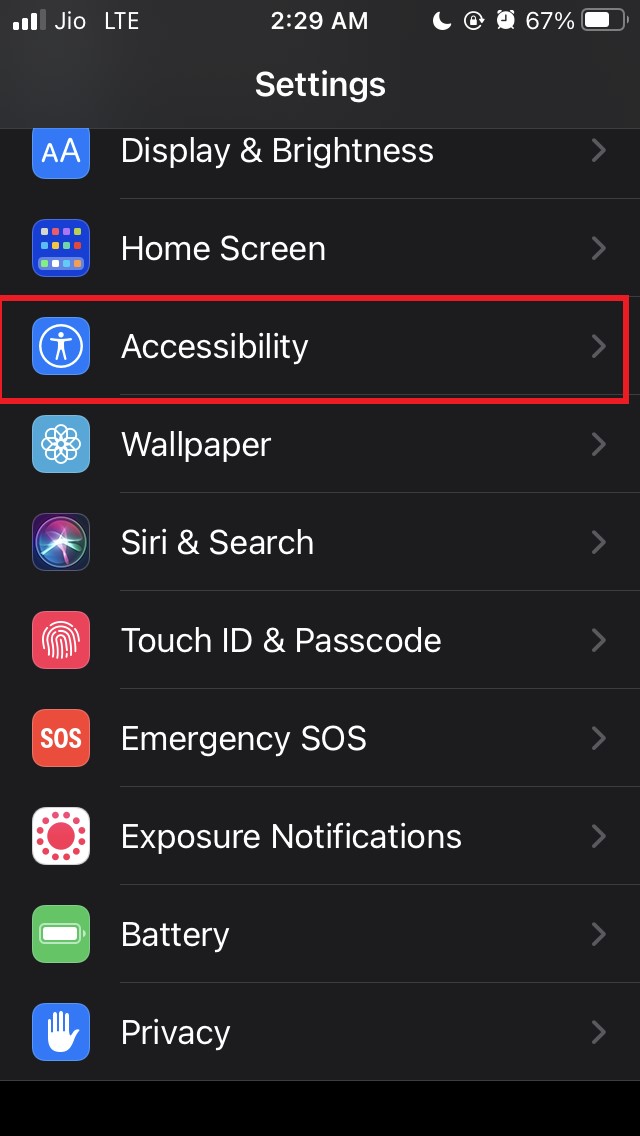How to Turn ON LED Notifications on iPhone and iPad? 2 go to accessibility