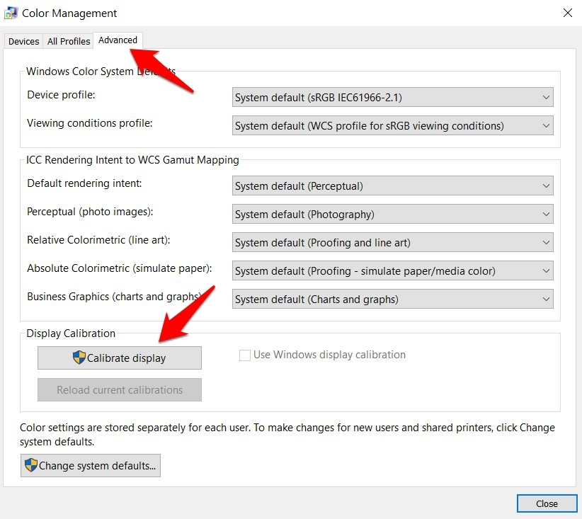How to Improve Video Quality Windows? 10 go to the Color Management screen and head over to its Advanced Tab