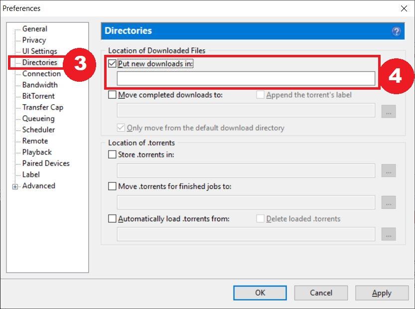 How to Fix the µTorrent 'System Cannot Find the Path Specified'? 6 go to the Directories tab