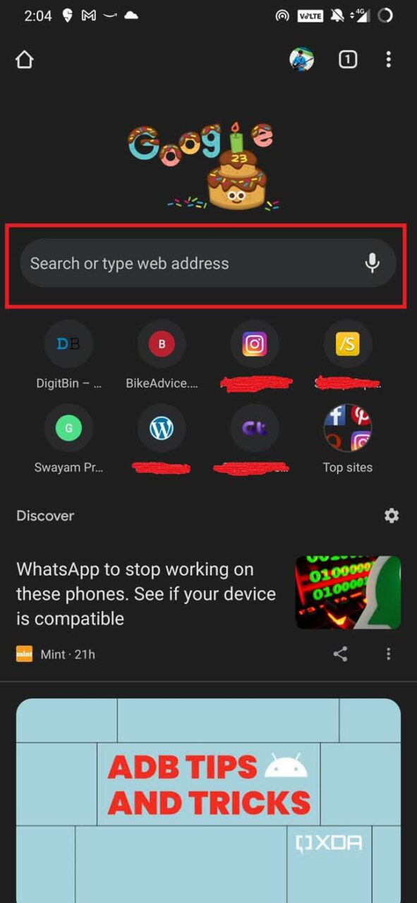 How to Fix Google Search Widget Bar Missing in Android? 7 google search bar in Chrome browser