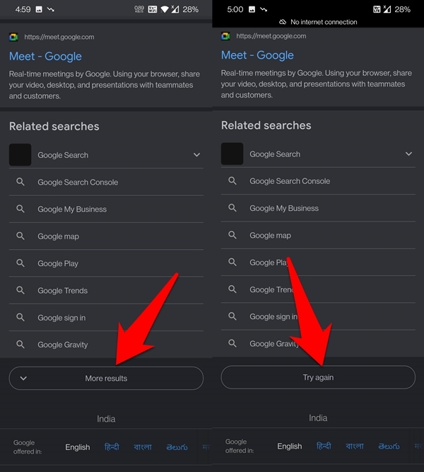 How to Fix Google Search More Button Try Again Error? 2 Fix Google Search More Button Try Again Error