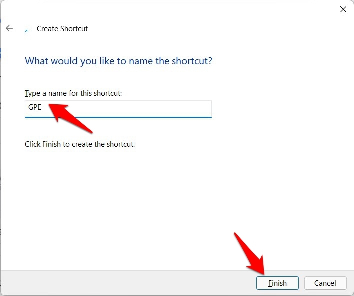 gpedit shortcut windows 11