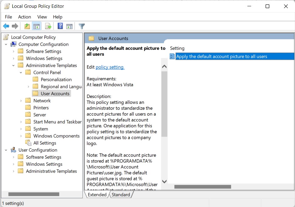 group policy editor in windows 11