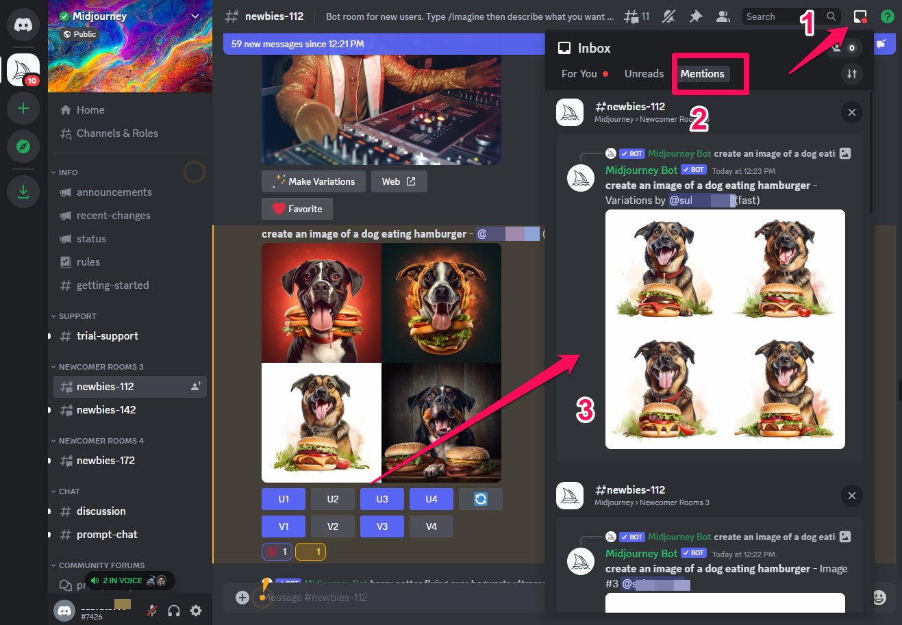 How to Use Midjourney AI? 7 Send The Image to Yourself