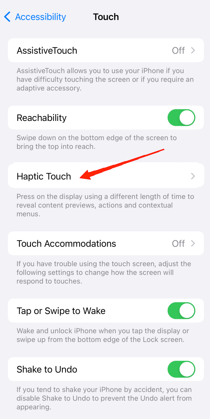 How to Get 3D Touch Back on iPhone with iOS 17? 5 Now, tap on Haptic Touch.