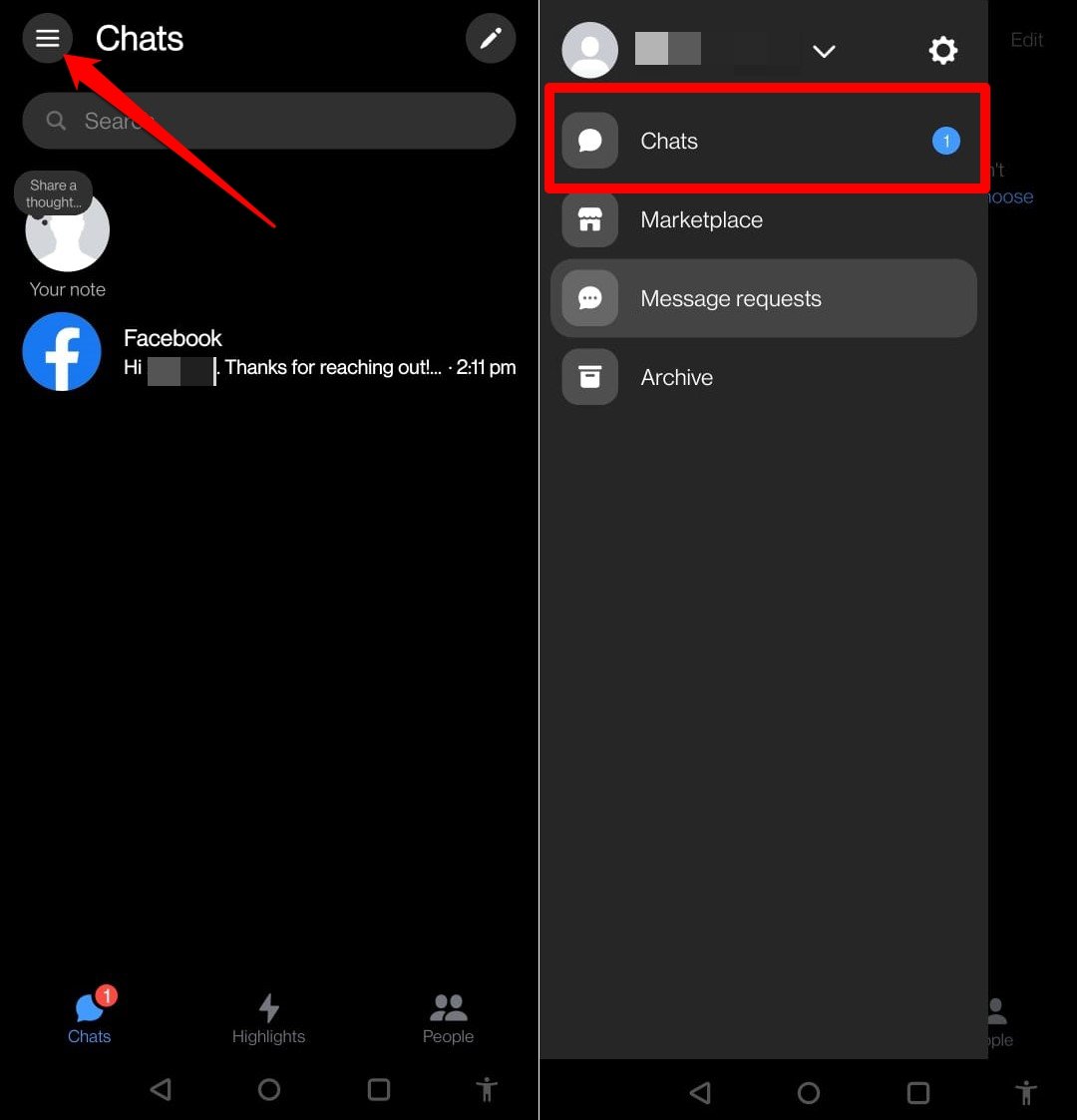 How to Find Unread Messages in Messenger 6 how to access Messenger Chats Android