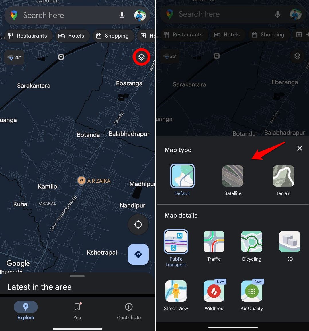 What Do Various Google Maps Icons and Symbols Mean 5 how to change map view in Google Maps