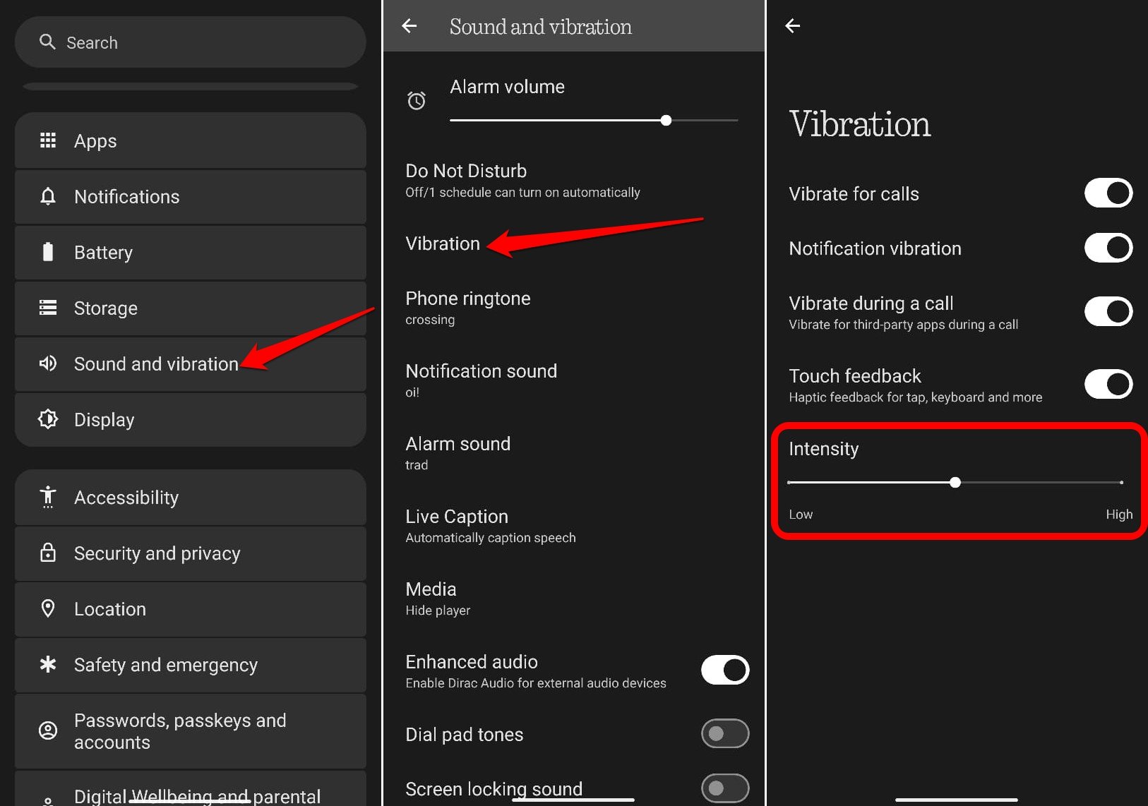 How to Adjust Notification Vibration Automatically in Android 15? 3 how to change vibration intensity on Android devices