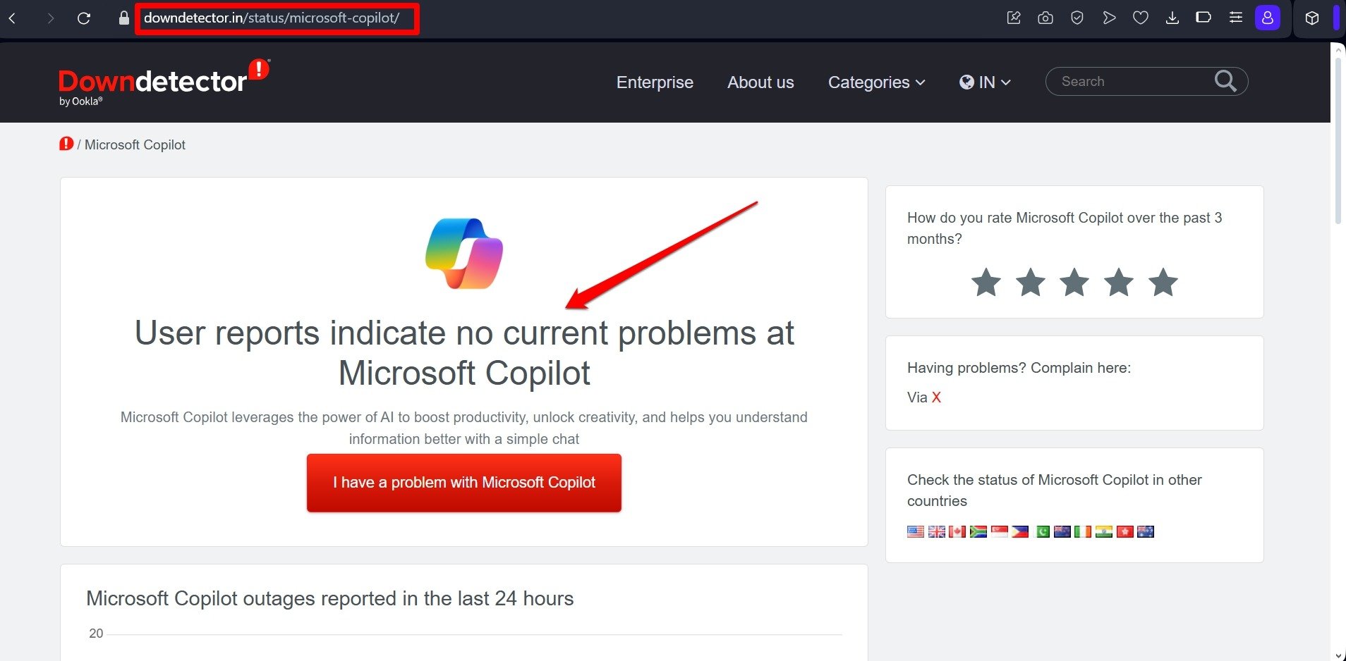 How to Fix 'Sorry! Copilot is not Available for This Account' 7 how to check if Copilot is down
