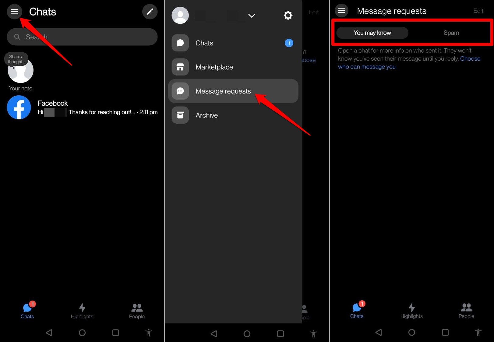 How to Find Unread Messages in Messenger 8 how to find unread messages in spam of Messenger Android