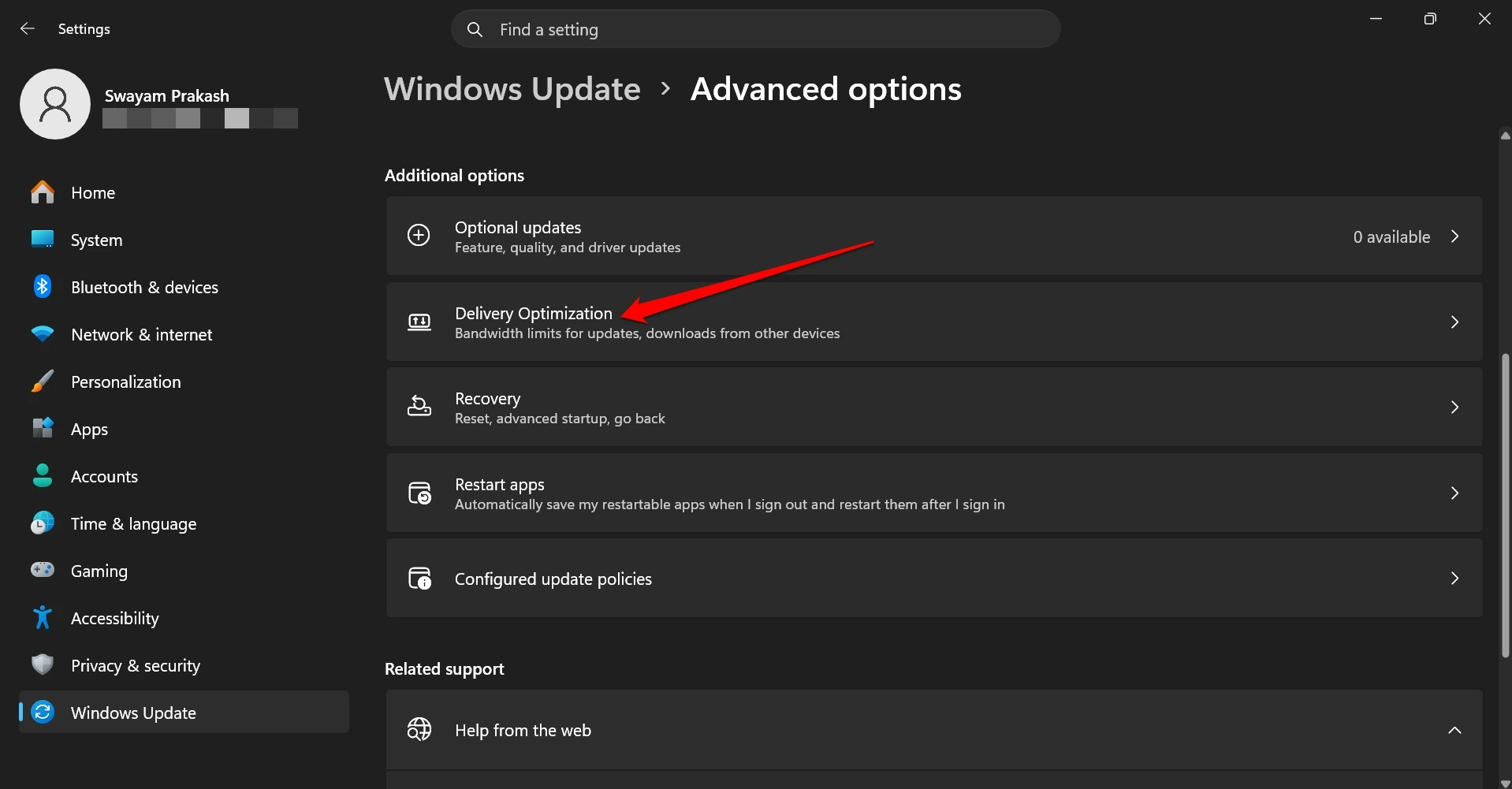 I Didn't Know My Windows 11 Feature Was Secretly Uploading Software Updates to Other Computers 4 how to find windows 11 settings advanced options