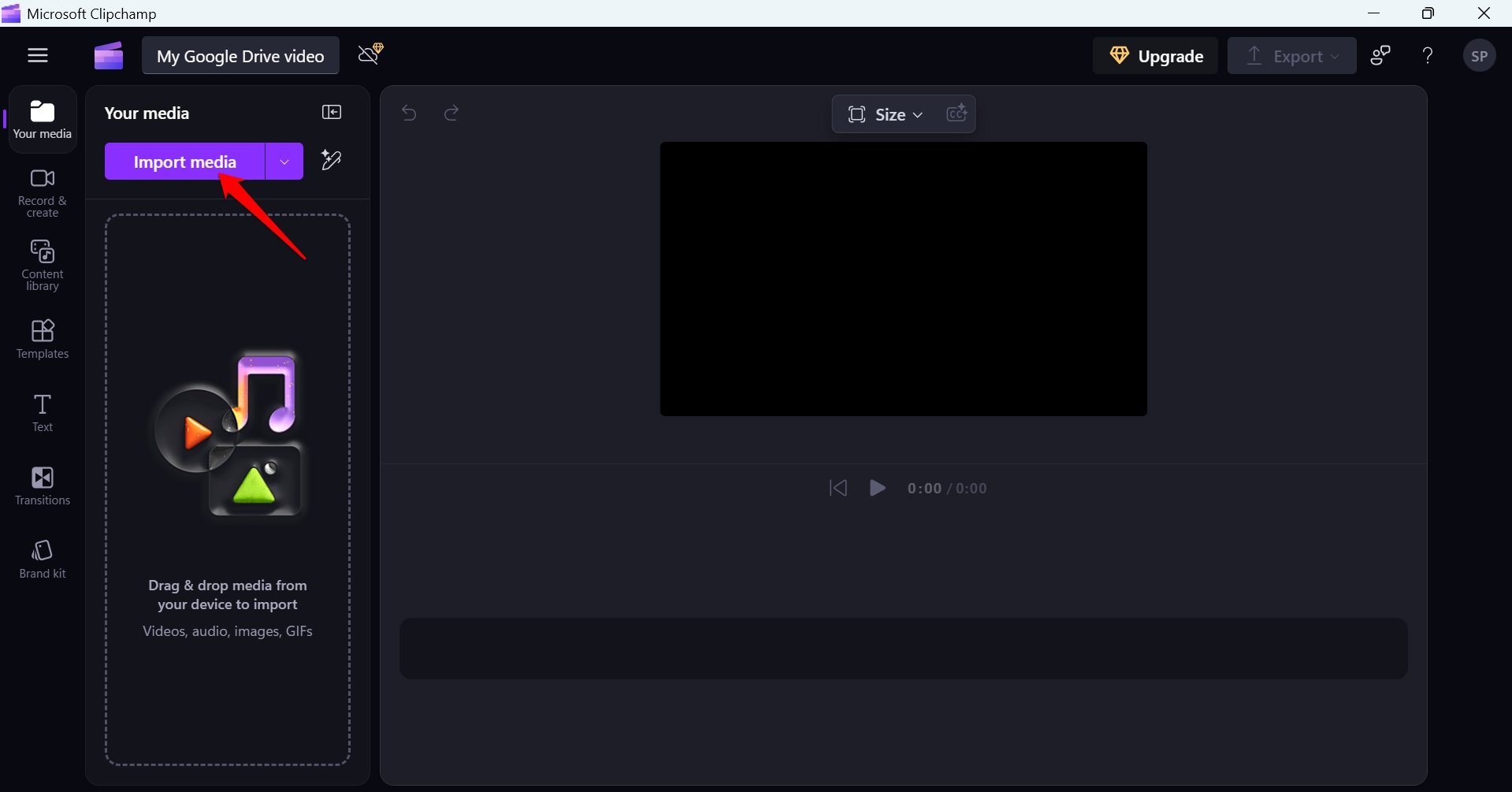 Download Protected Google Drive Videos: Save Restricted Video 18 how to import media files in Clipchamp