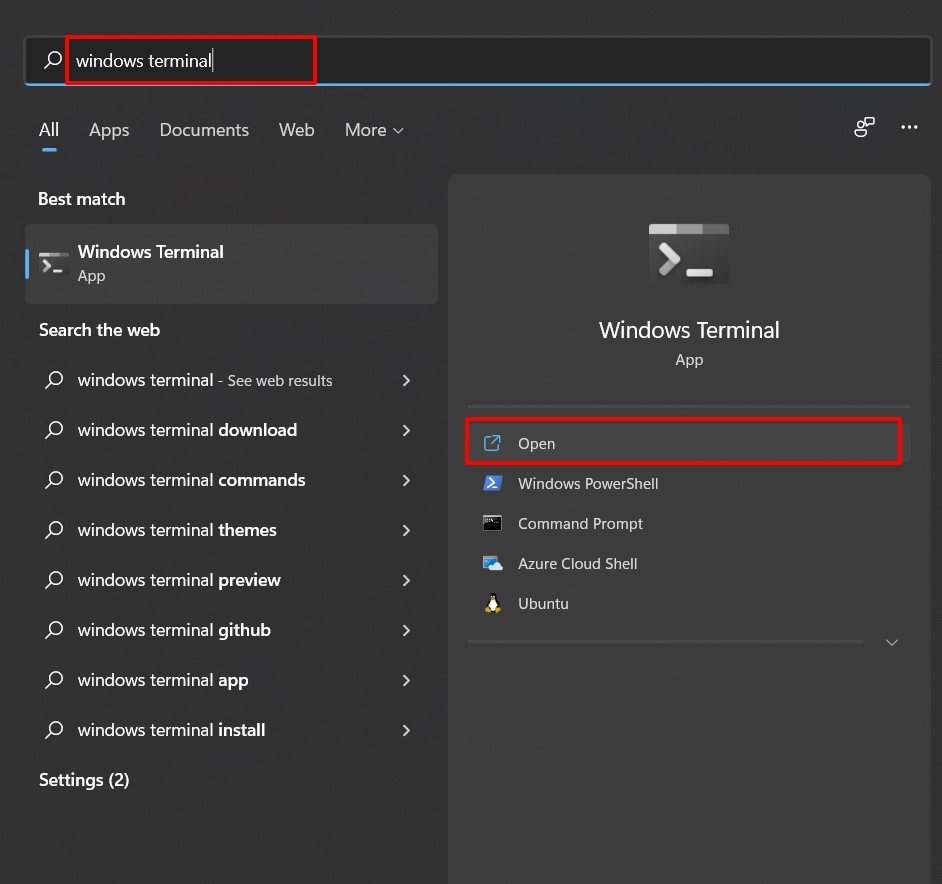 how to open windows terminal