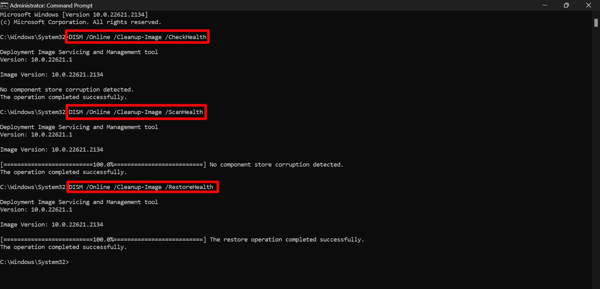 how to perform DISM scan on Windows 11