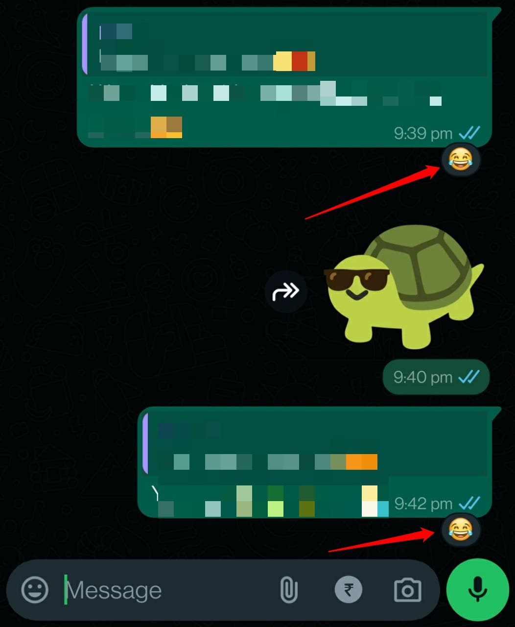 What Do the Different Icons and Symbols Mean on WhatsApp 20 how to react to a WhatsApp message with emoji
