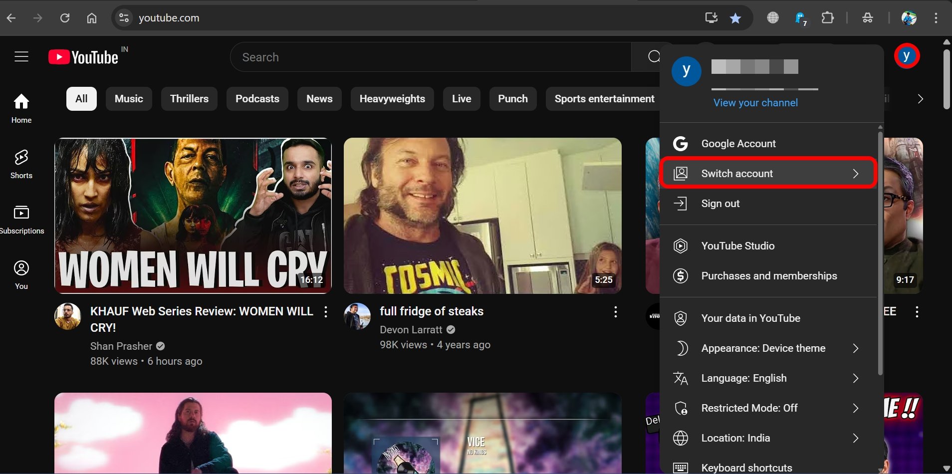How to Fix YouTube Comment Showing Black Text in Dark Mode? 2 how to switch to alternate account in YouTube