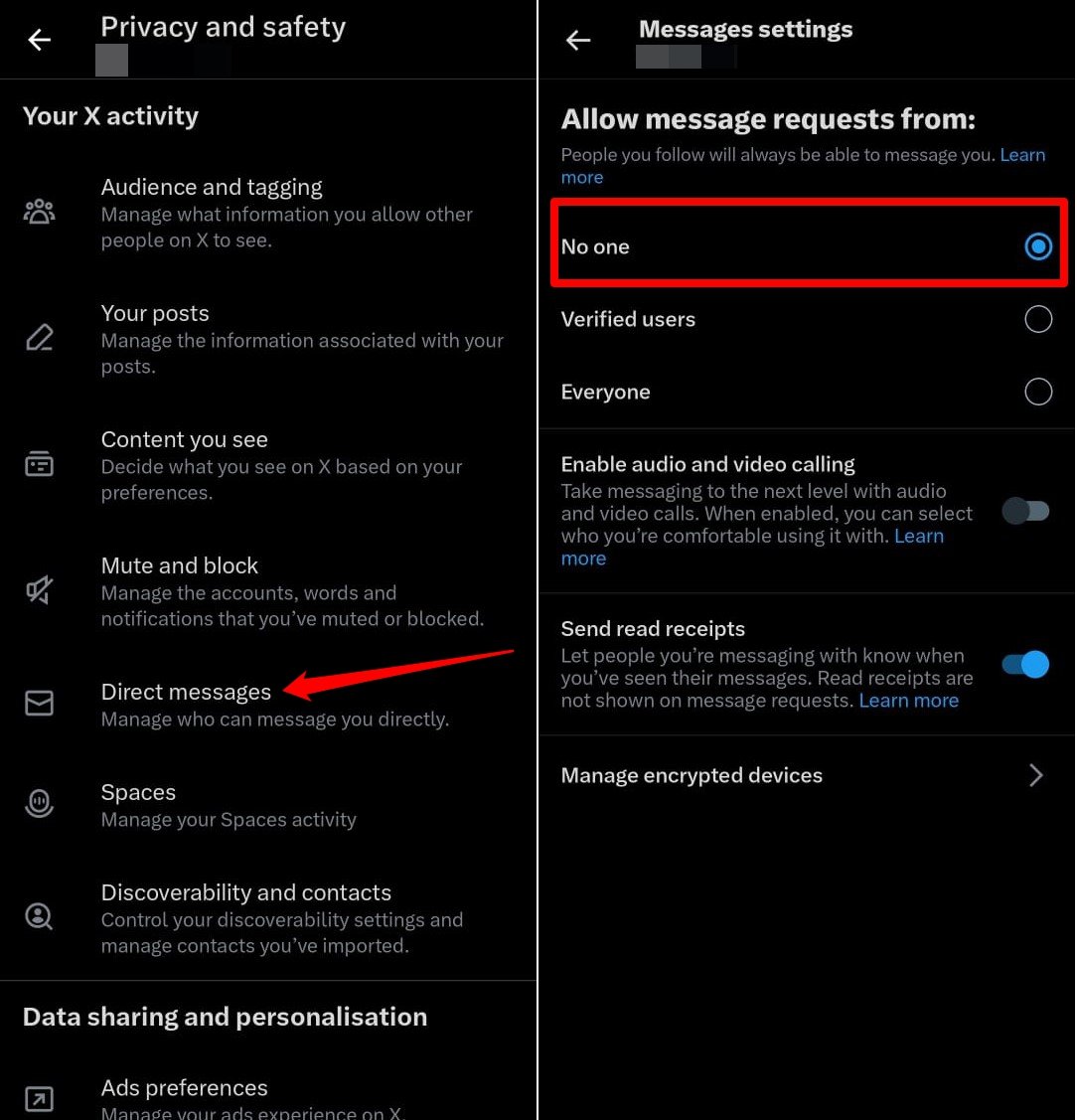 What Happens when you Make your X Account Private 6 how to turn off direct message on X