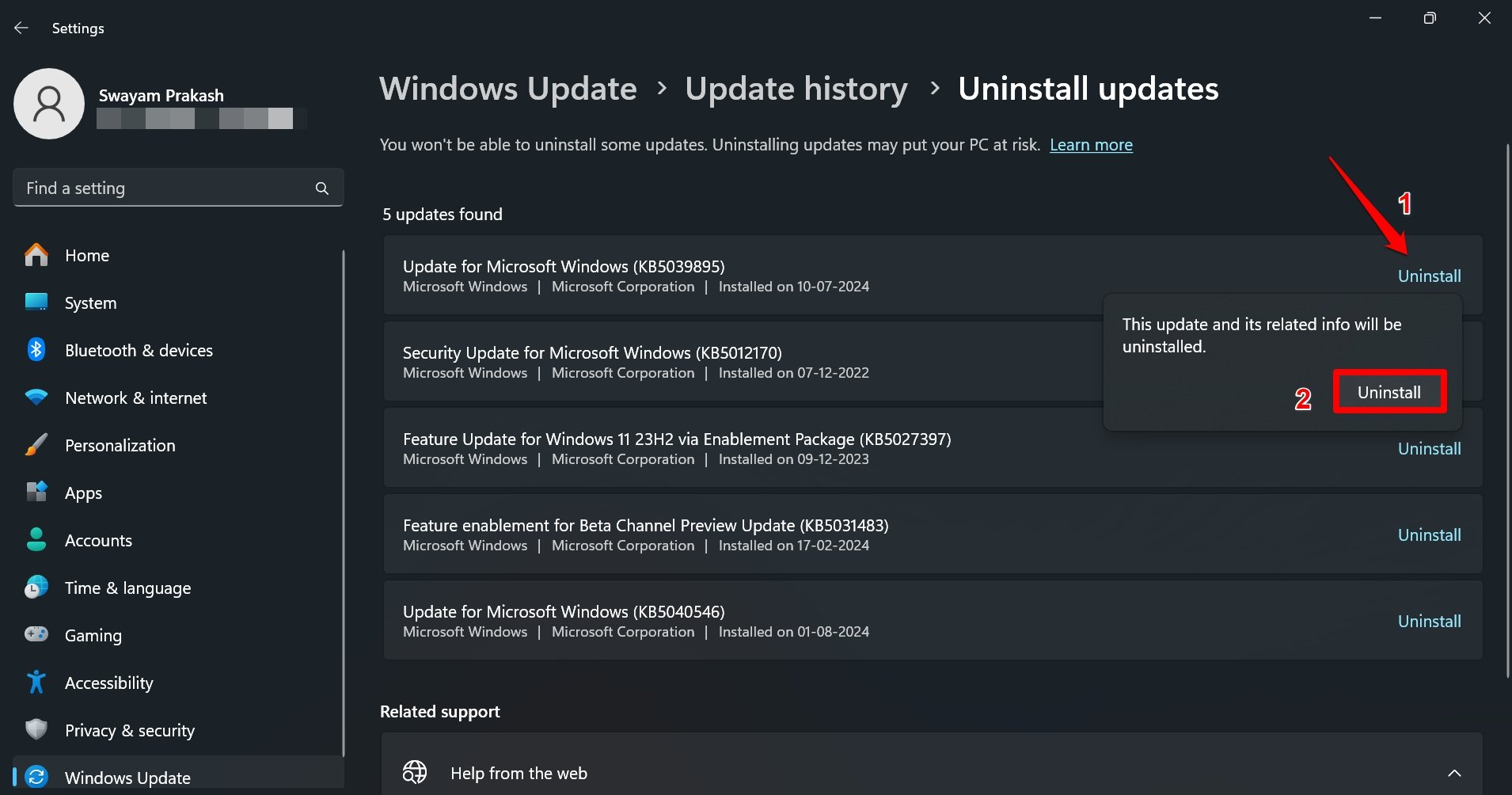 How to Fix Windows 11 Green Screen of Death 8 how to uninstall Windows 11 update